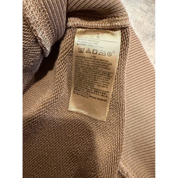 Banana Republic 100% Cotton Brown Crew Neck Sweatshirt Size Large Cozy Soft - Picture 3 of 6